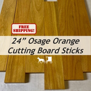 Osage Orange Wood Cutting Board Blanks Kit: 3/4 x 2 x 24, Choose Pack