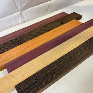 Variety Exotic Species Scrap Cutting Board Sticks - 16&quot; 6-pack - Cutting Board Accents, Woodworking, Wood Craft - Free Shipping!