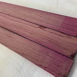 24&quot; Exotic Purpleheart 1/2&quot; Thin Scrap Wood Boards - 3-pack - Woodworking, Miniatures, Sign Blanks