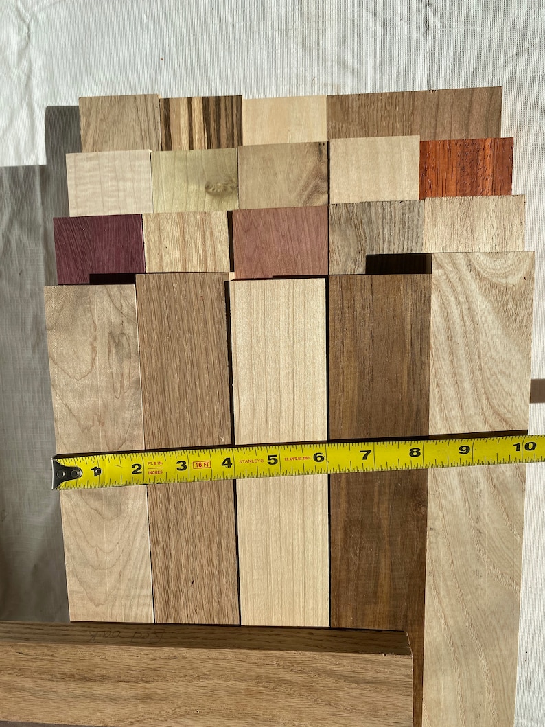 Exotic Wood Sample Pack: Purpleheart, Zebrawood, Walnut, Maple (22-pack ...