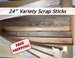 24' Variety Maple, Cherry, Walnut, Scrap Wood (3/4' x .75-2.5' x 24') - Great for Crafting, DIY Cutting /Charcuterie Boards - Free Shipping! 