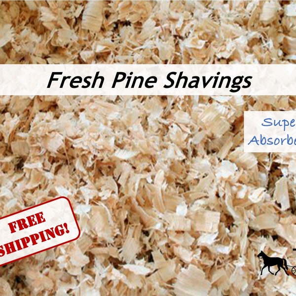 100% Organic Natural Pine Shavings for Chicken / Pet Bedding, Garden Mulch / Organic Compost, Insulation / Stuffing for Window or Door Draft