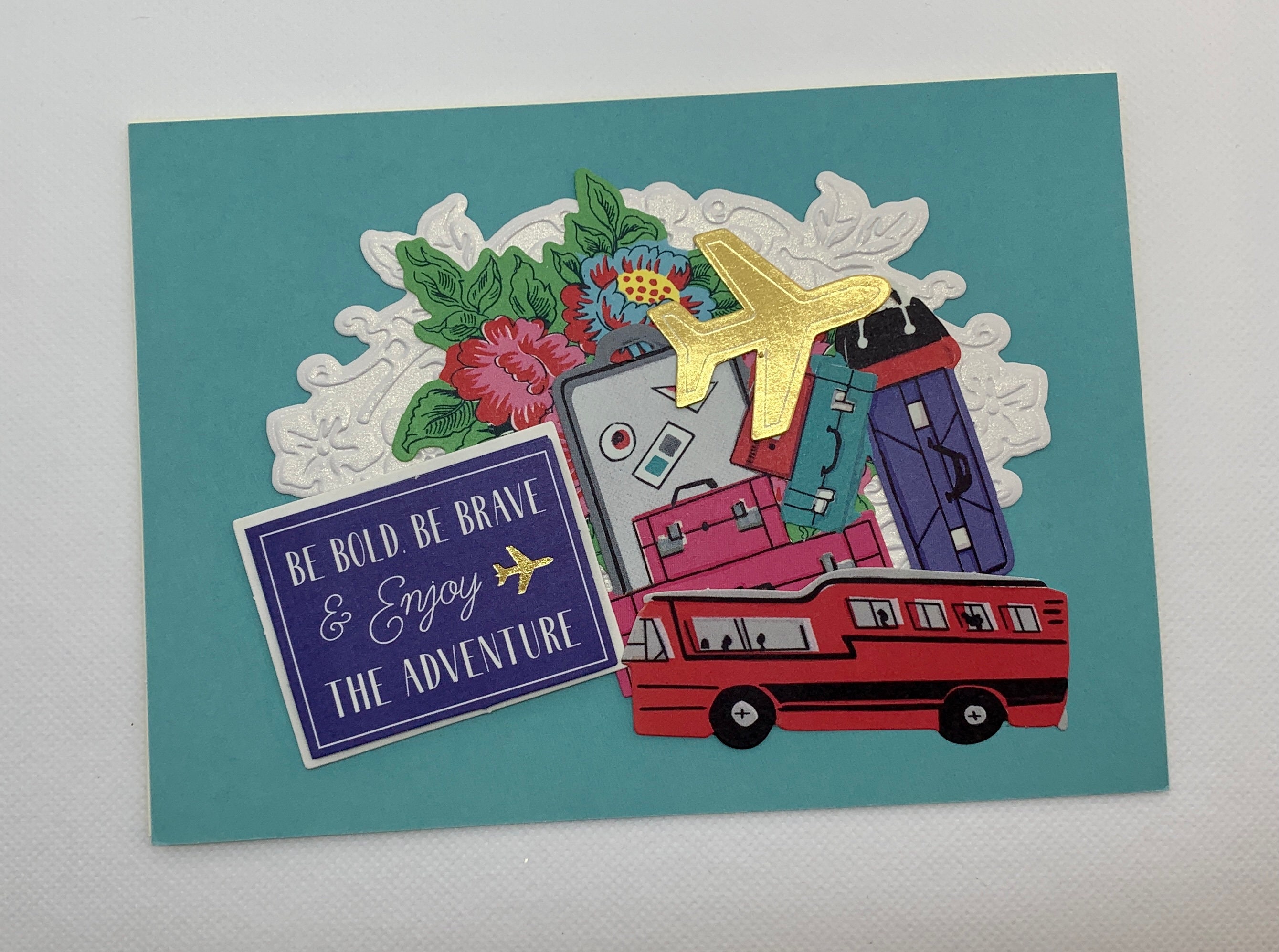 Set of 4 Travel Themed Greeting Cards Enjoy the Adventure Etsy UK