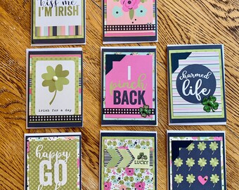 Irish Note Cards - Luck Greeting Cards - Green Shamrock Cards - Handmade Irish Inspired Greeting Card and Notes Cards - All Things Irish