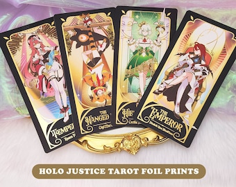 Hololive En Justice Tarot Inspired Foil Art Print