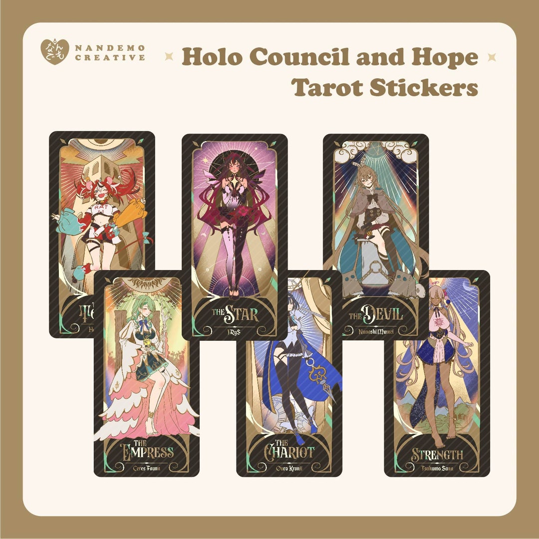 Hololive EN Council and Hope Tarot Inspired Sticker Set - Etsy