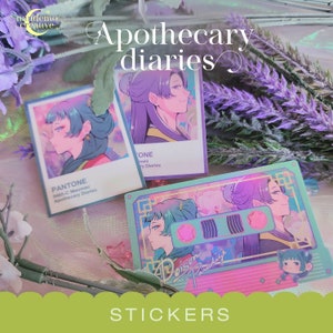 Apothecary Diaries Waterproof Holo Vinyl Sticker Jinmao Jinshi Maomao Maoshi