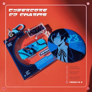 Persona 3 CD Charm - Protagonist Cybercore Aesthetic - For Pre-order