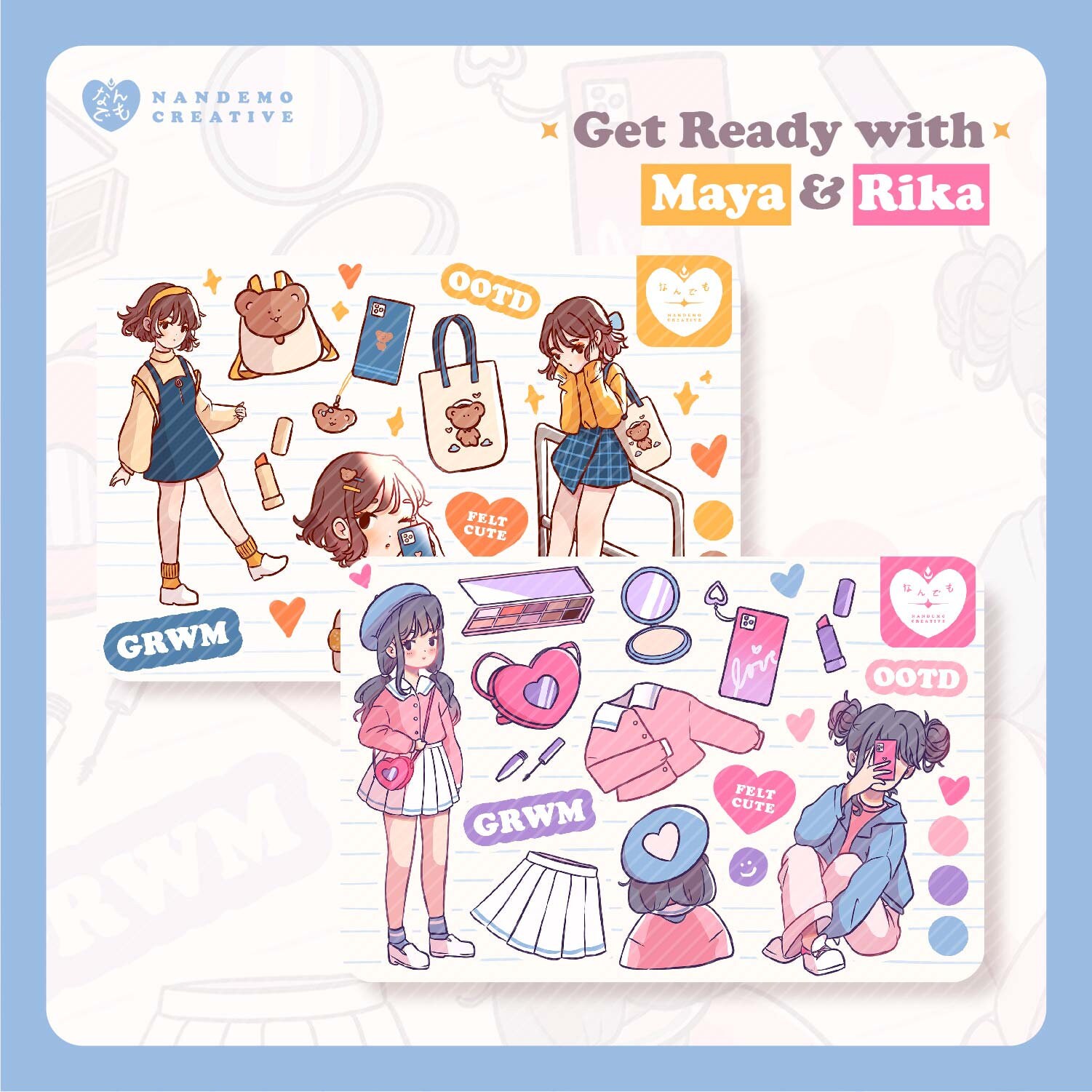 GRWM Yellow Cute Aesthetic Sticker Sheet for Journals and - Etsy