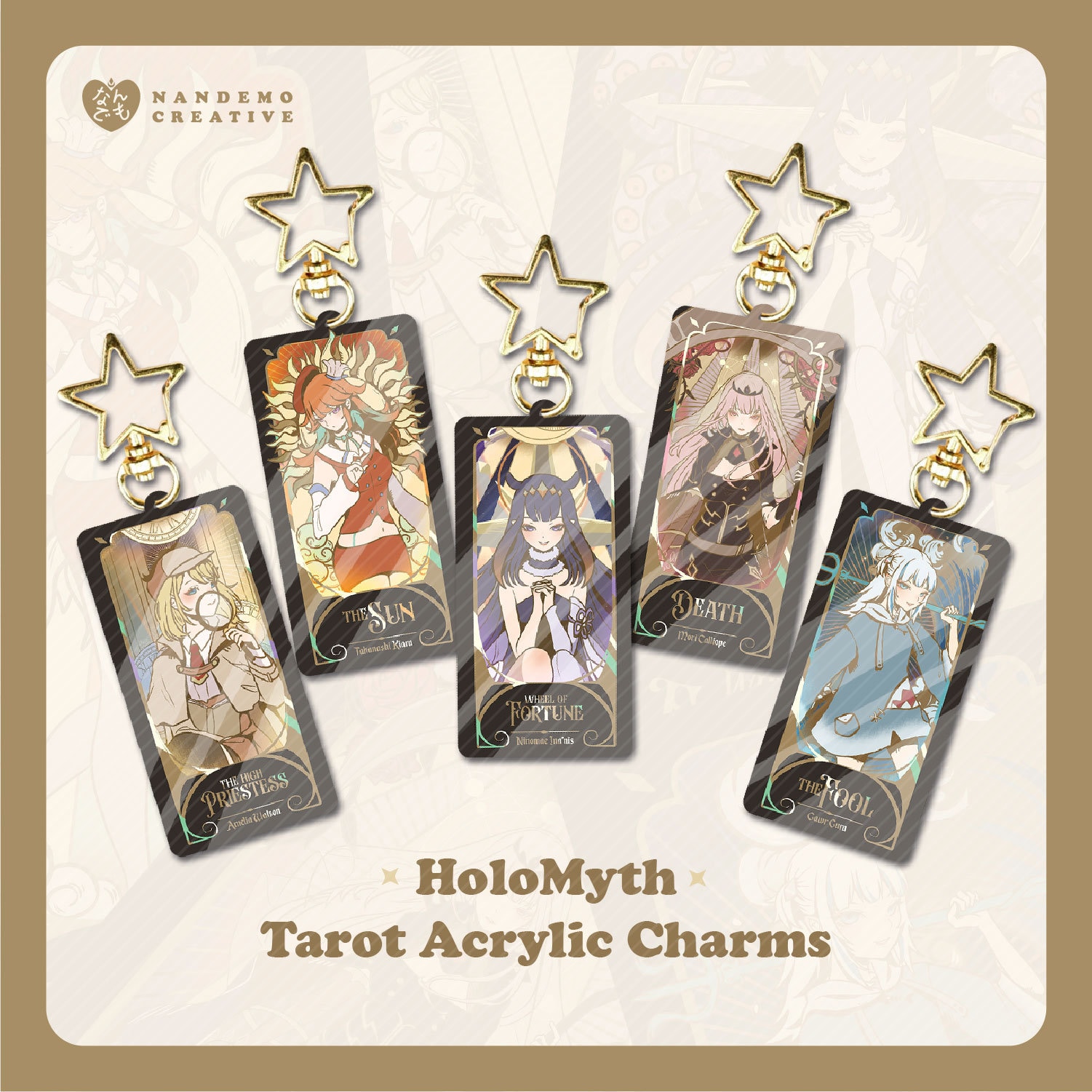 Hololive EN Holomyth Tarot Inspired Acrylic Charms - Etsy