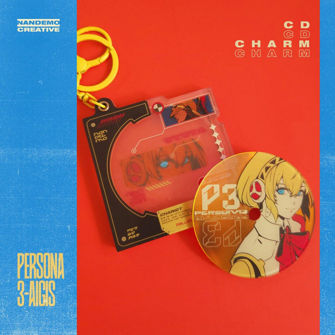 Persona 3 CD Charm - Aigis Cybercore Aesthetic - Etsy