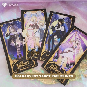 Hololive En Advent Tarot inspiriert Folie Kunstdruck