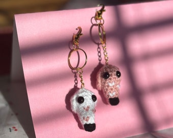 The Love Borzoi Dog Crochet Keychain - Greyhound (Long Nose Dog) | Valntine's Gift