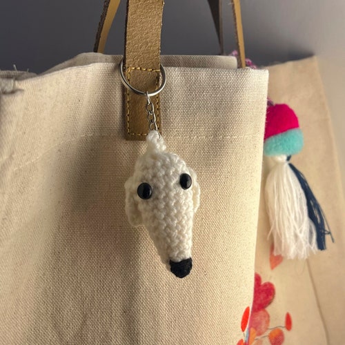 Cute Crochet Borzoi Dog Keychain long Nose Dog Etsy