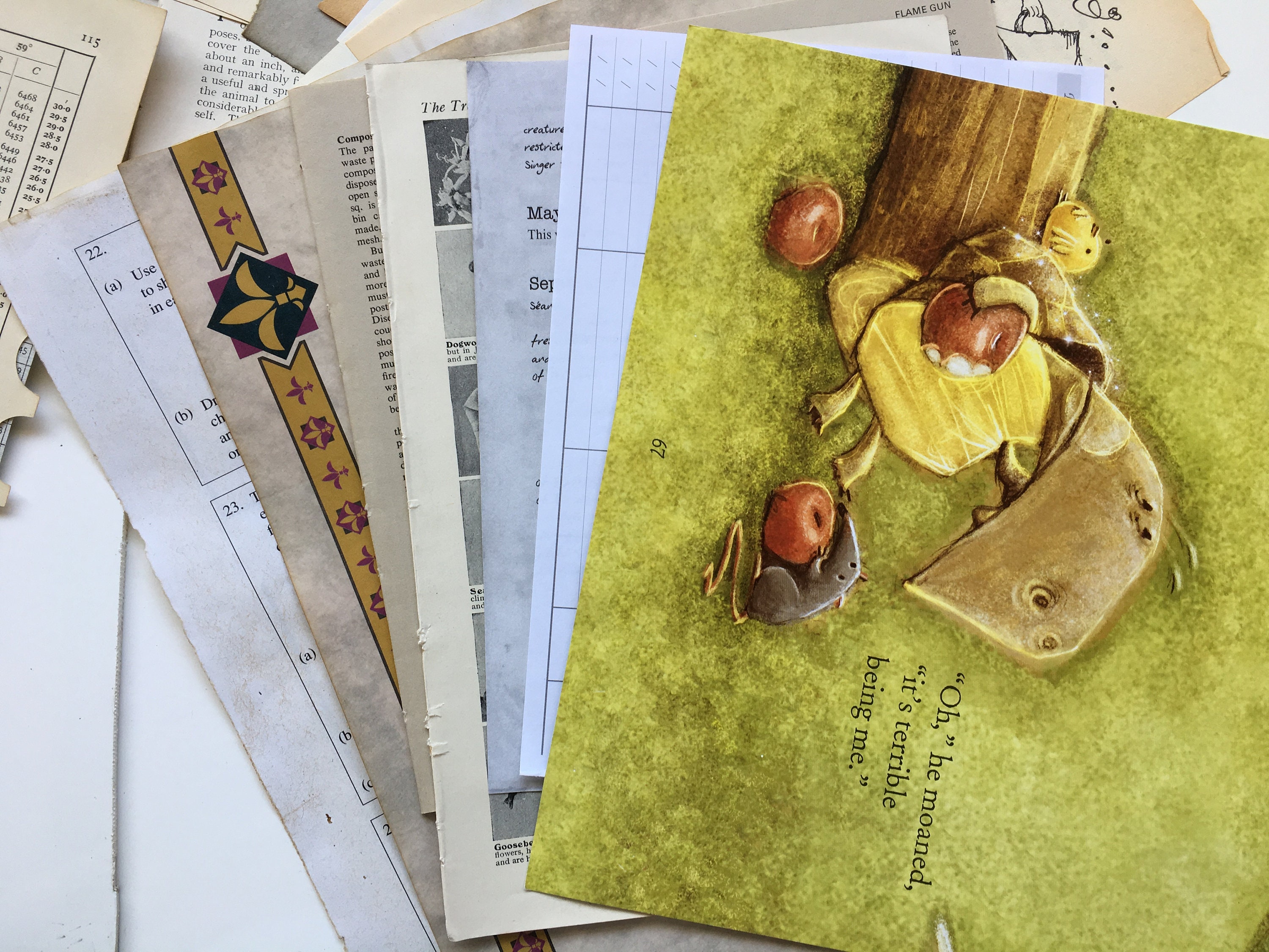 Vintage Book Page Ephemera Pack: Tea-dyed Paper for Junk Journals - Etsy UK