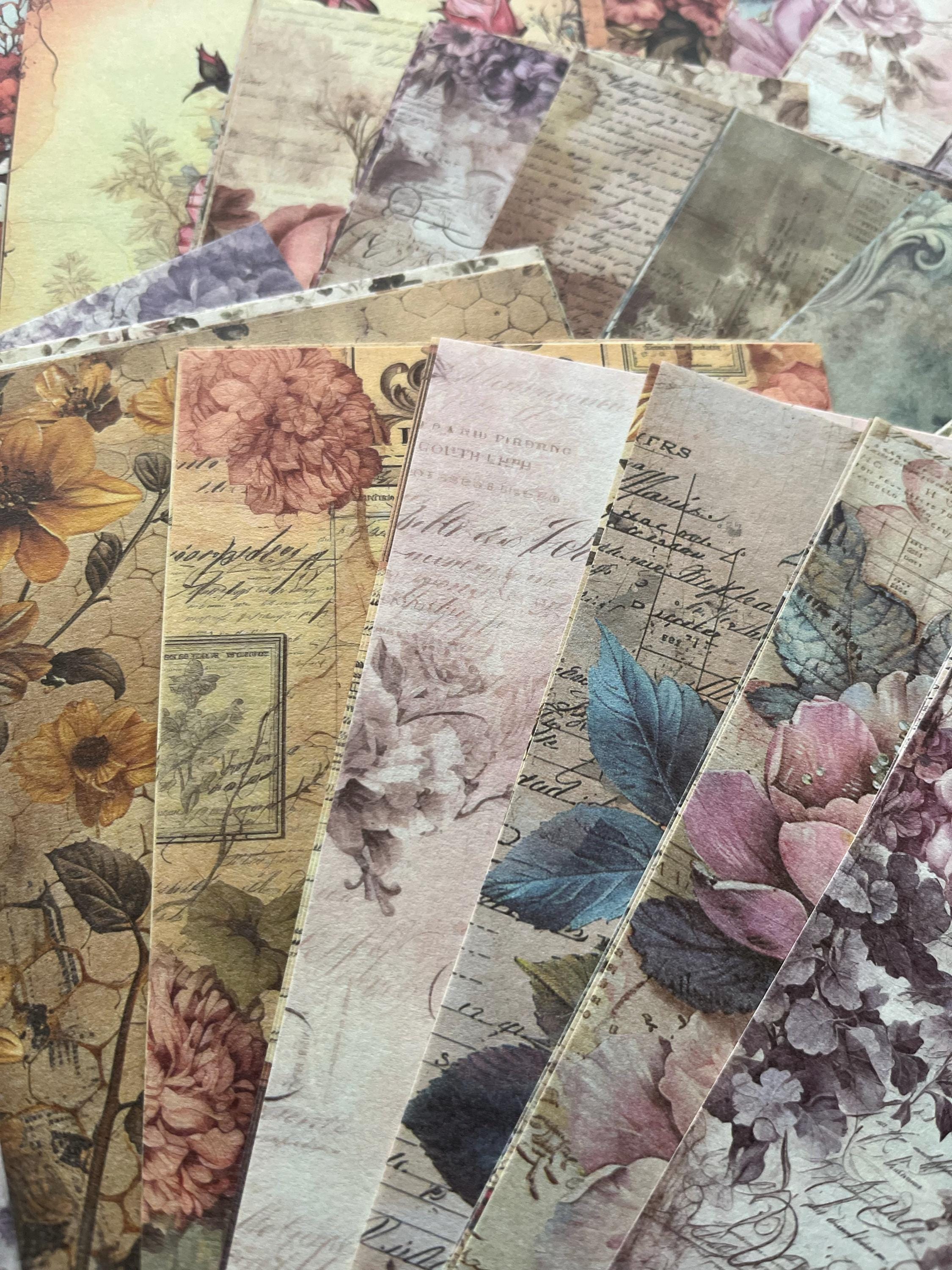 Vintage Floral/script Paper 20 Sheets: Random for Crafts, Scrapbooking ...