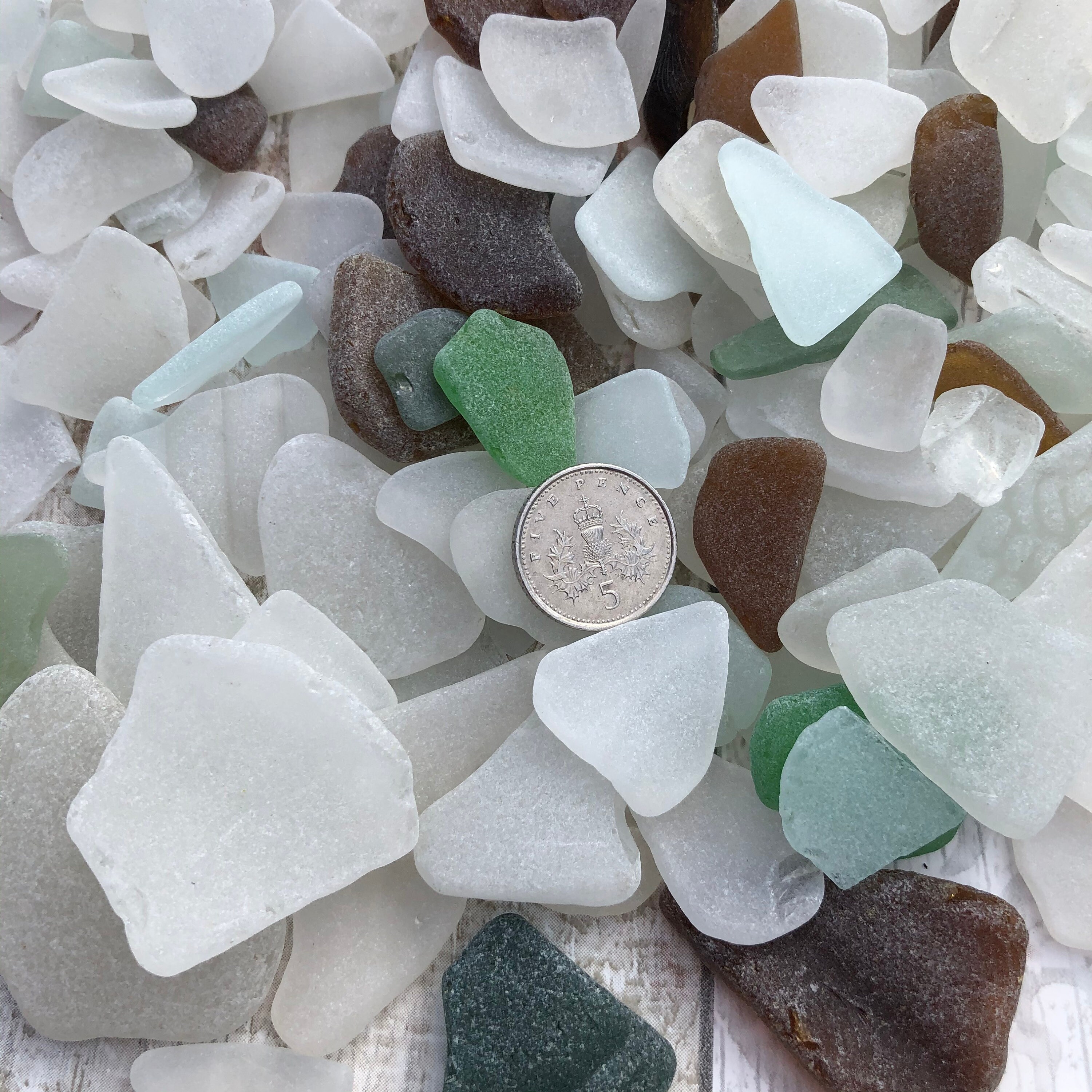 50 Pieces of Washed Sea Glass from Cornwall's Beaches Etsy