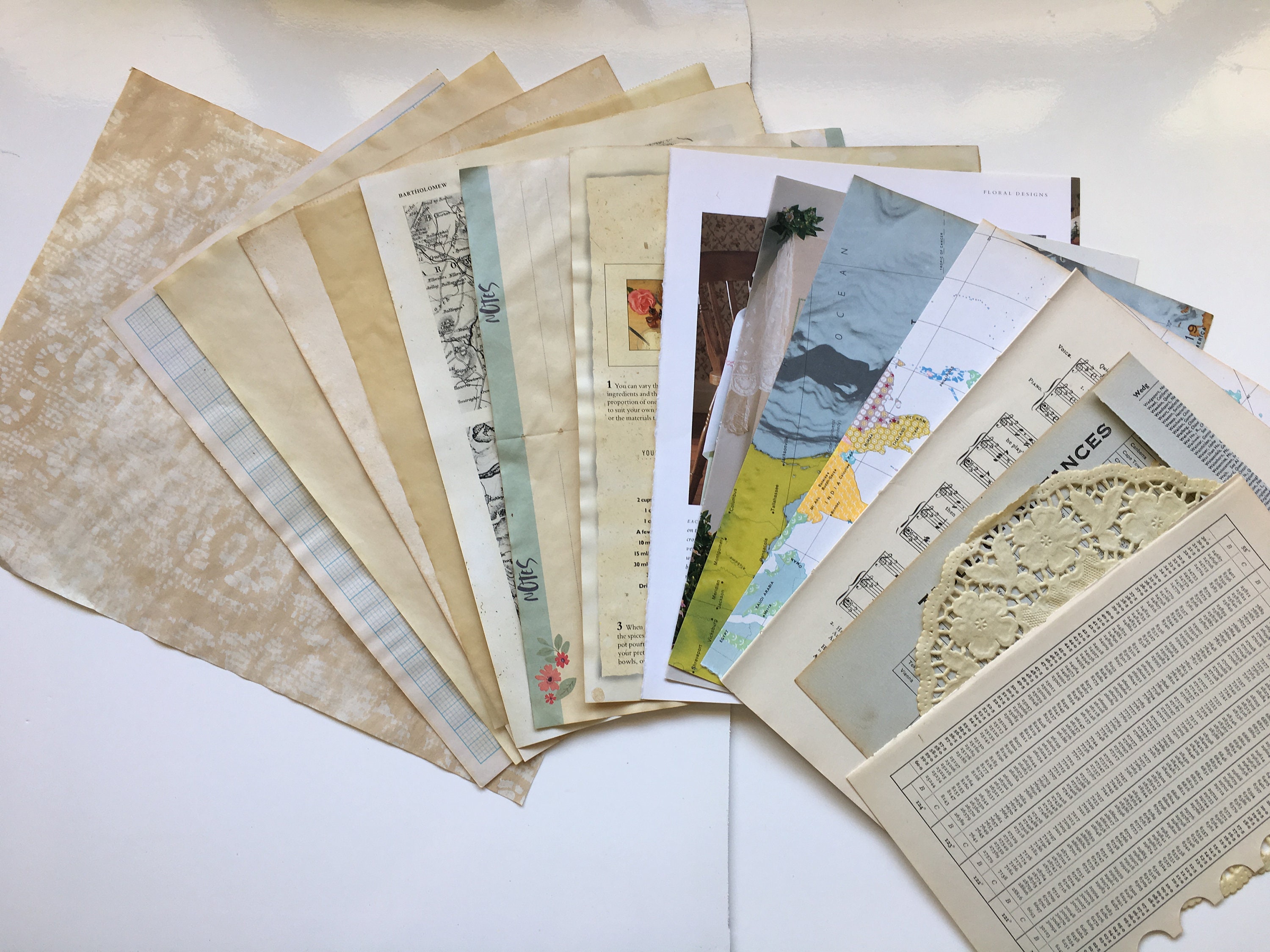 Vintage Book Page Ephemera Pack: Tea-dyed Paper for Junk Journals - Etsy UK