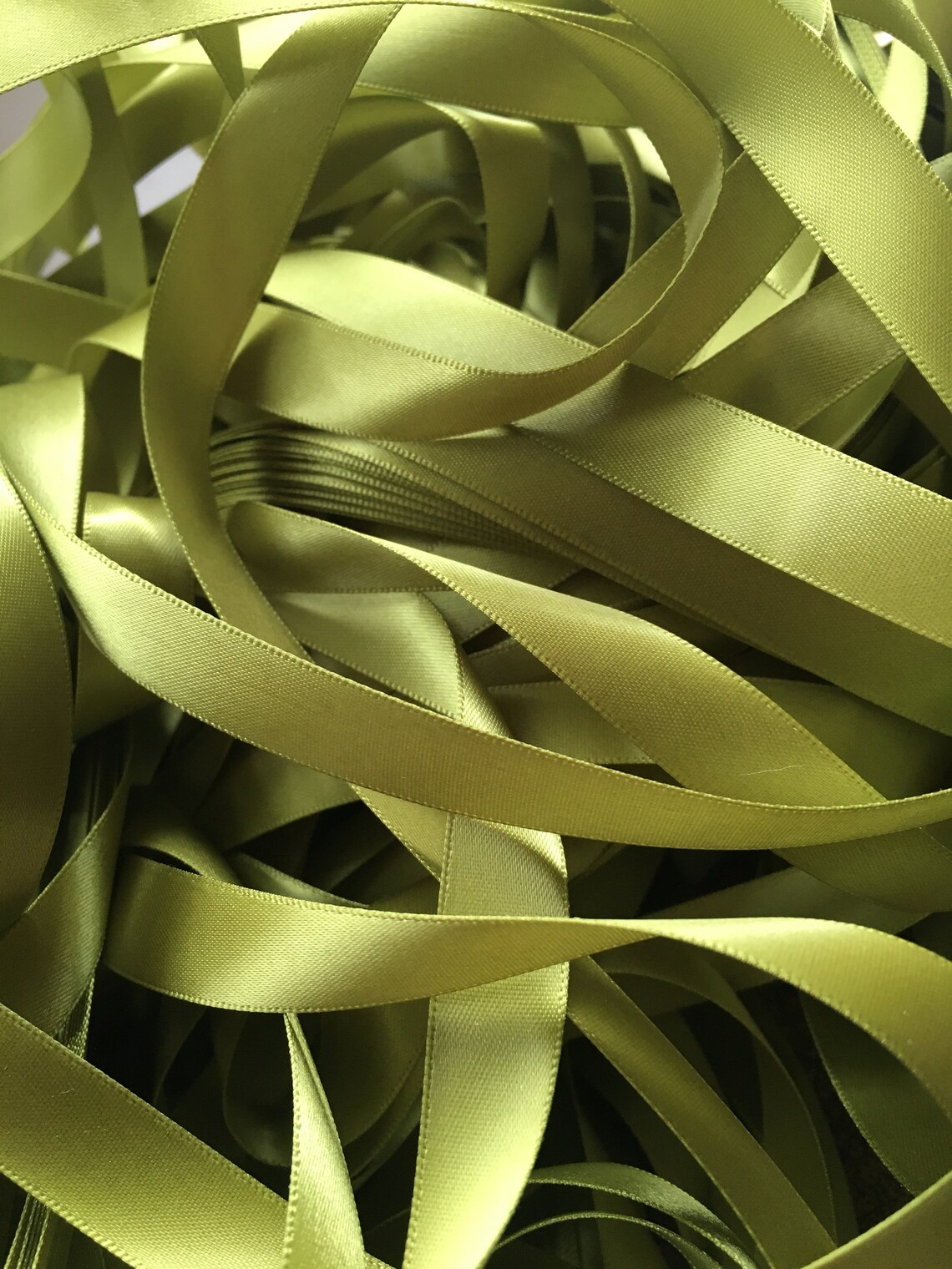 3 Meters OLIVE GREEN RIBBON Shiny Double-sided 7mm Wide - Etsy