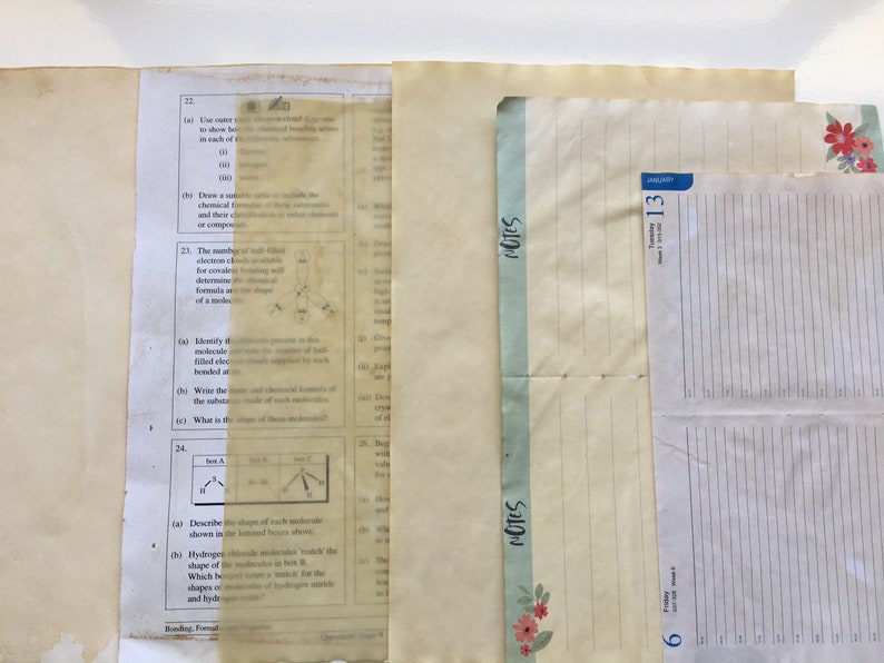Vintage Book Page Ephemera Pack: Tea-dyed Paper for Junk Journals - Etsy UK