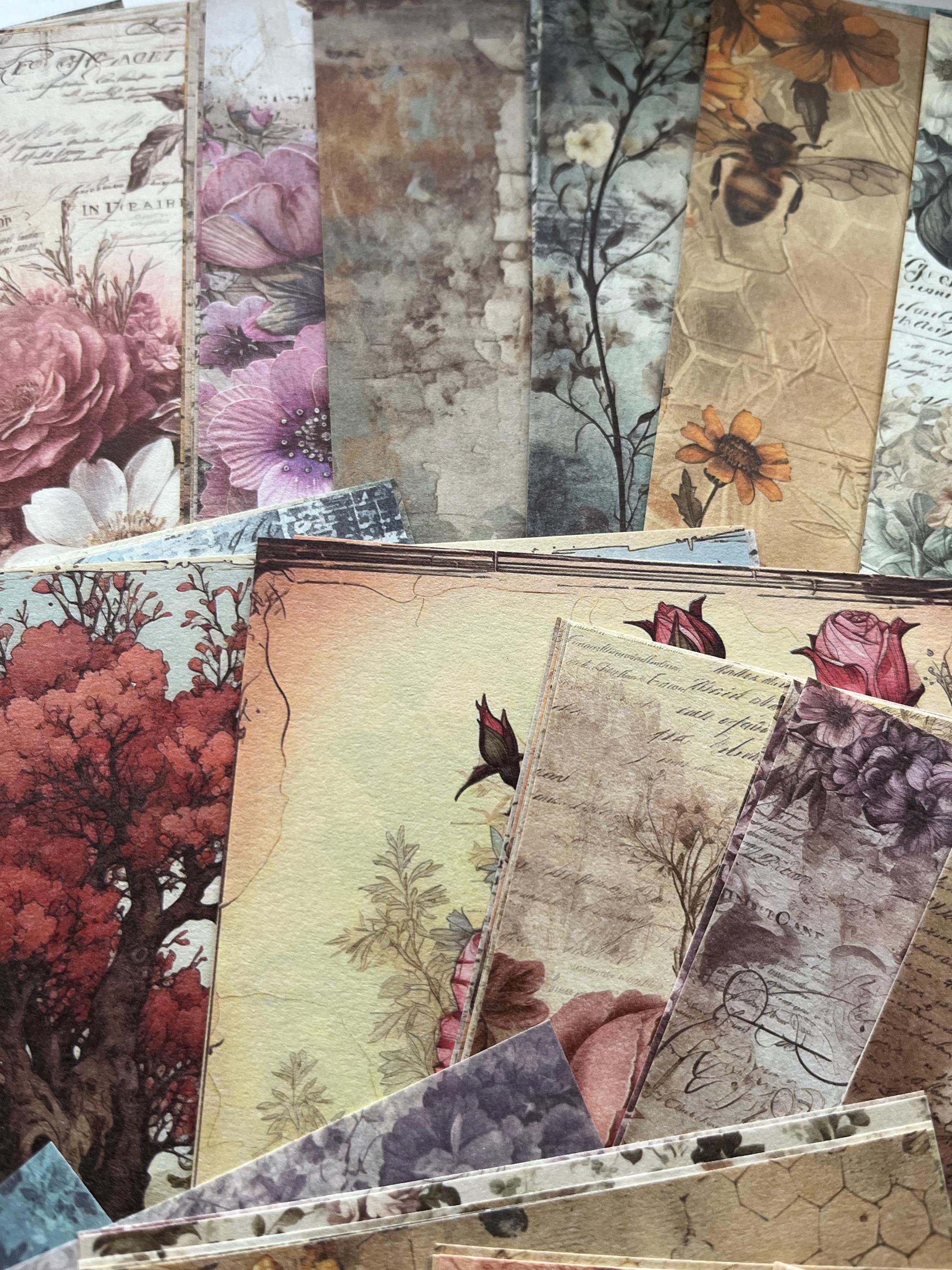 Vintage Floral/script Paper 20 Sheets: Random for Crafts, Scrapbooking ...