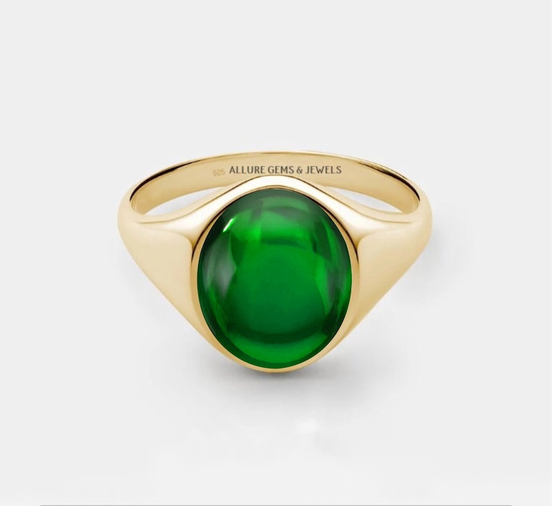 Mens Emerald Ring Emerald Ring 925 Sterling Silver Etsy