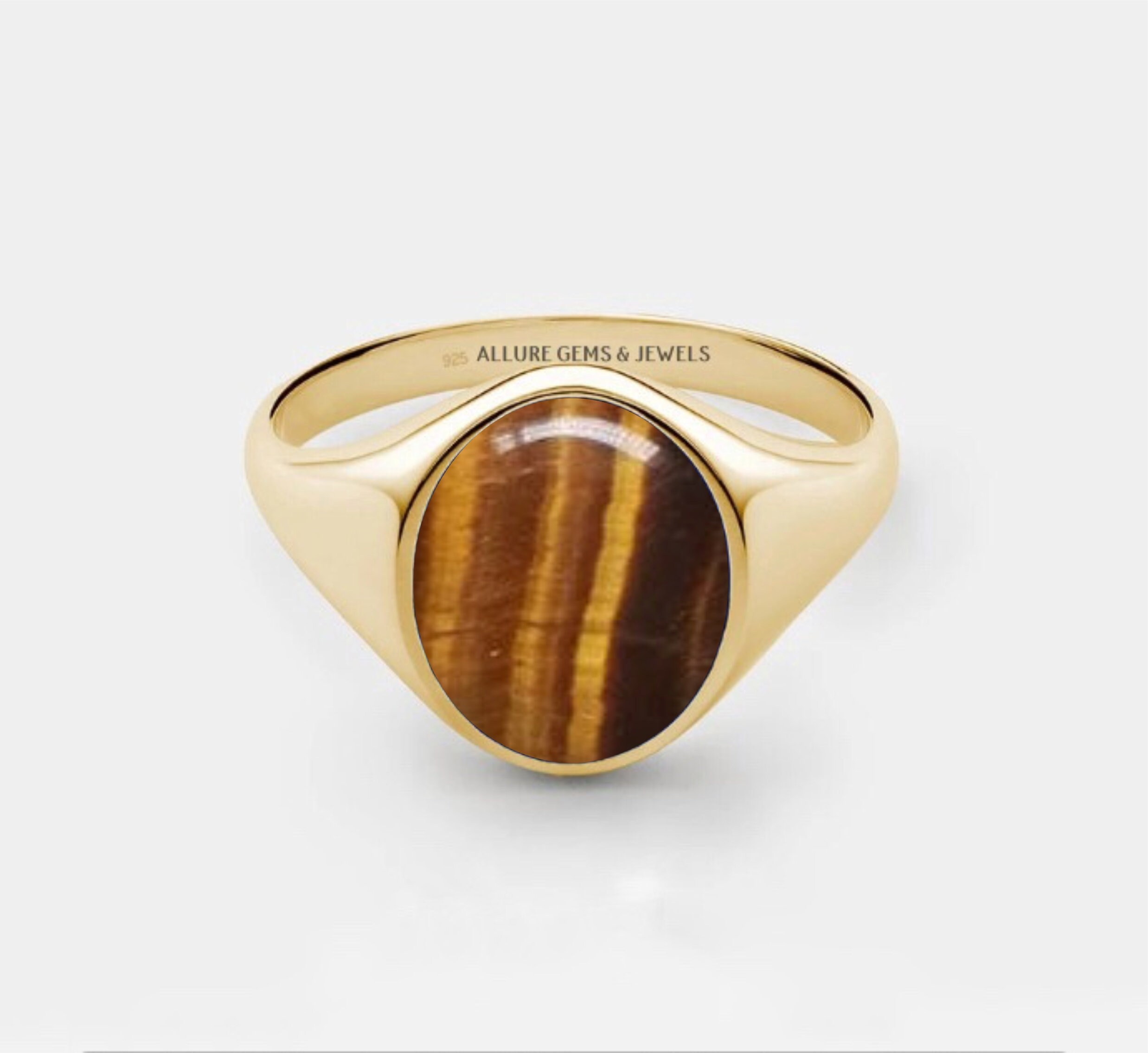 MENS TIGERS EYE Ring Mens Ring 925 Sterling Silver Etsy