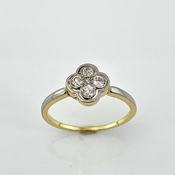 Edwardian Quatrefoil Diamond Ring