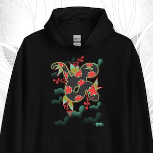 Sakura Hognose Snake Hoodie | Floral Japanese sakura Western Hognose snake sweatshirt | Cute hognose snake Avail in Plus size hoodie