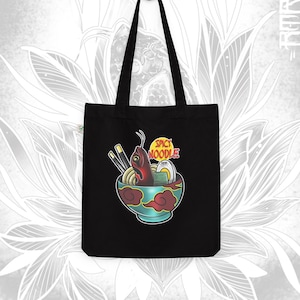Spicy Noodle Hognose snake bag | Western hognose snake tote bag | Sassy spicy cute Hognose snake gift | Ramen hand bag
