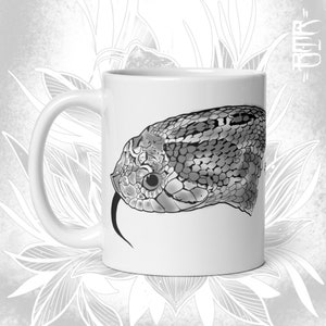 Western Hognose snake mug | Hognose snake gift | Snake lover | Hognose snake artwork | Cute snake coffee mug