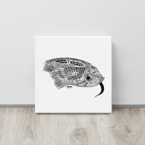 Western Hognose snake art | Snake picture canvas | Hognose snake gift | Snake Decor | Reptile Wall hanging snake reptile | Snake accessories