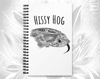 Cuaderno de serpiente Hognose occidental en blanco / Obra de arte de serpiente Hognose / Diario de cuaderno de serpiente lindo