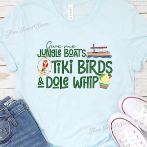 Jungle Boats Tiki Birds and Dole Whip, Magic Kingdom Enchanted Tiki Room Polynesian Shirt, Kids and Adult Unisex Shirt E0669