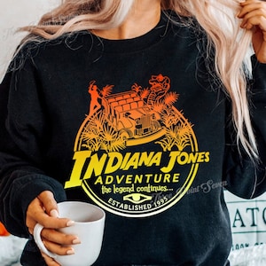 Indiana Jones Sweatshirt, Indiana Jones Adventure Ride WDW DL Unisex Sweatshirt E0418