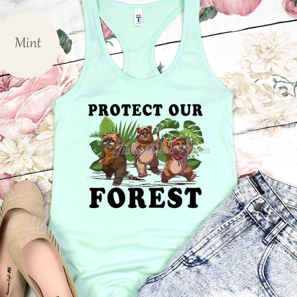 Protect Our Forest Tank Top, Endor Forest T-Shirt, Disney Women's Shirt, Disney Shirts, Disneyland Vacation E0833