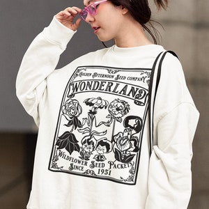 Golden Afternoon Seed Co. Sweatshirt, Alice In Wonderland, Magic Kingdom Flowers And Garden Family and Friends Matching Sweatshirt E0168