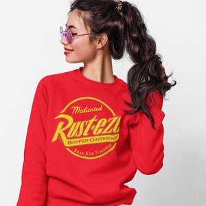 Rust-Eze Sweatshirts, Lighting McQueen Cars Racer Birthday Sweatshirt, Cars Family and Friends Matching Sweatshirt E0244