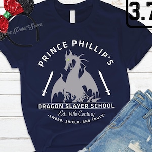 Sleeping Beauty Shirt, Phillip's Dragon Slayer School, Magic Kingdom Unisex Toodler Youth and Adult T-Shirt, Family Vacation Shirt E0660