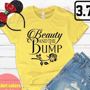 Baby Shower Gift, Funny Pregnancy Announcement Shirt, Beauty and The Bump, Beauty and the Beast Shirt, Disney Women's Shirt E0386