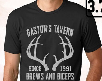 Disney Shirts for Men, Beauty and the Beast Mens T-shirt, Beauty And The Beast Shirt, Gaston's Tavern Tee Shirt