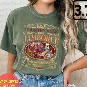 Retro Country Bear Jamboree Comfort Colors Shirt, Grizzly Hall Country Bear Jamboree T-shirt E0241