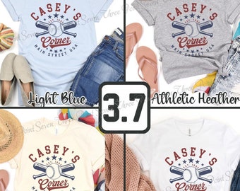 Casey's Corner Baseball T-shirt, Main Street USA Magic Kingdom Restaurant Shirt E0911