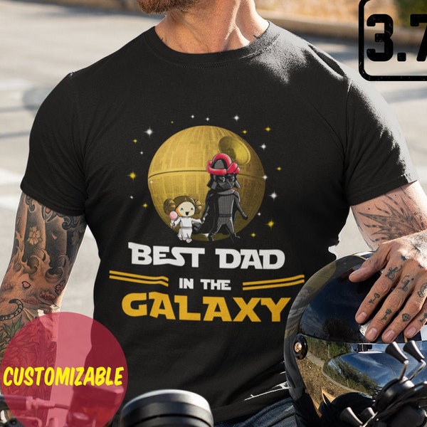 Regalo per la festa del papà - Custom Best Dad In The Galaxy With One Daughter - Camicia Disney per papà - Star Wars Dad 10032