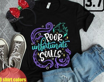 Ursula Evil Queen Shirt, Poor Unfortunate Souls T-shirt, Villain Halloween Tee E0194