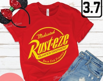 Cars Rust-Eze Shirts, Lighting McQueen Shirt, Car Racer Tee E0244
