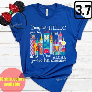 Chemise C'est un petit monde, T-shirt en plusieurs langues, chemise Magic Kingdom E0237