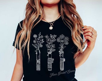 Florales Lichtschwert Shirt, Galaxy's Edge Shirt E0748