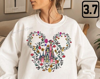 Floral Magic Kingdom Castle Sweatshirt E0655