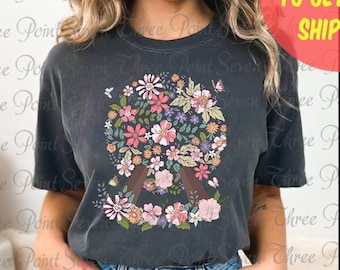 Floral Epcot Comfort Colors Shirt, Epcot Flower and Garden Festival Shirt E0725
